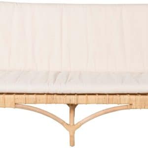 Moana, Udendørs 2-personers sofa, bambus by Venture Design (B: 60 cm. x L: 180 cm., Hvid/Natur)