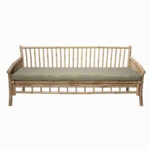 BLOOMINGVILLE Sole havesofa - natur polyester/bambustræ, m. armlæn, inkl. hynde